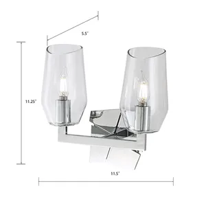 Gaia 11.5'' Wide 2-Light Vanity Light - Chrome 2