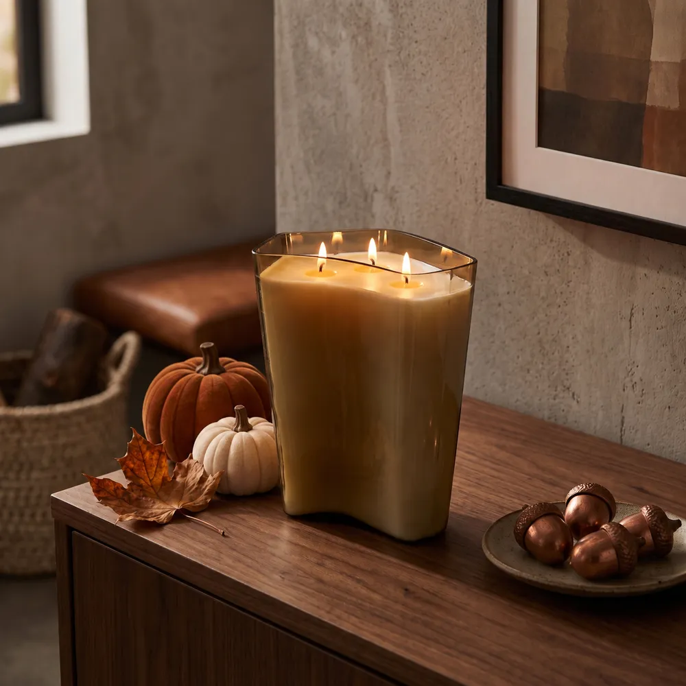 CRANELAND MIDNIGHT AMBER CANDLE 10 (IN)