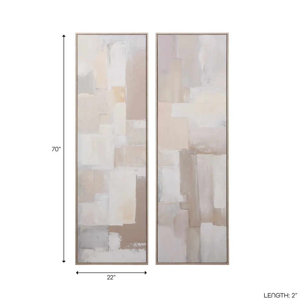 STONEVALE SET OF 2 TAN ART 70 (IN)