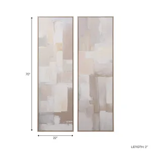 STONEVALE SET OF 2 TAN ART 70 (IN) 3