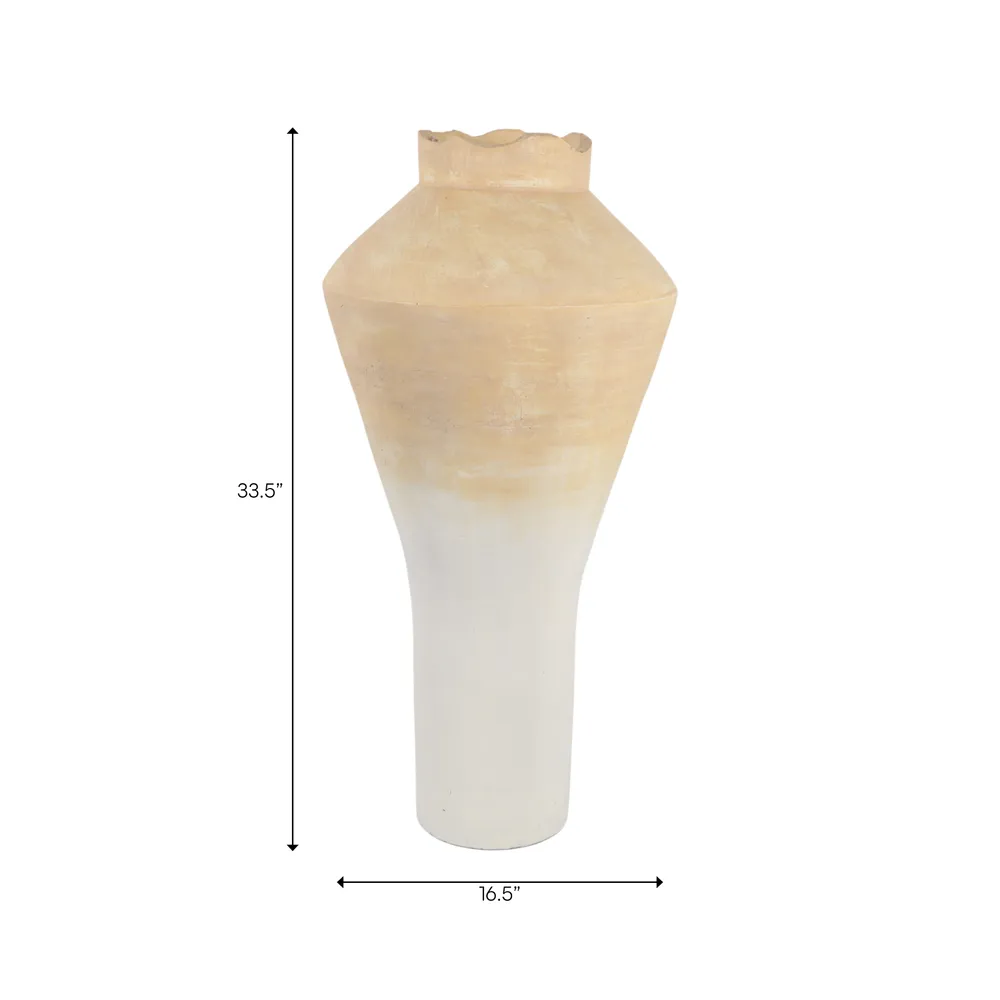 ELDERSHAW WHITE VASE 34 (IN)