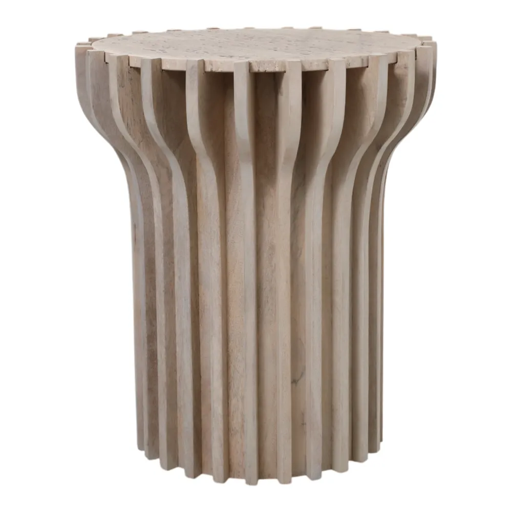 INGRIDBEACH WHITE TABLE 25 (IN)