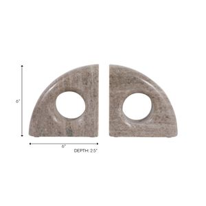 COLTONLAND SET OF 2 TAN BOOKENDS 6 (IN) 8