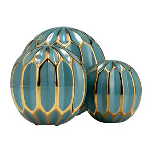 IVYPARK SET OF 3 BLUE ORBS 6 (IN) 6