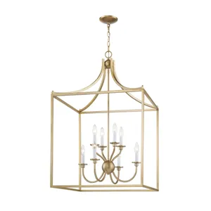 Prescott 24'' Wide 8-Light Chandelier - Warm Brass 1