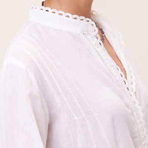 Easy Lightweight White Cotton Blouse 9
