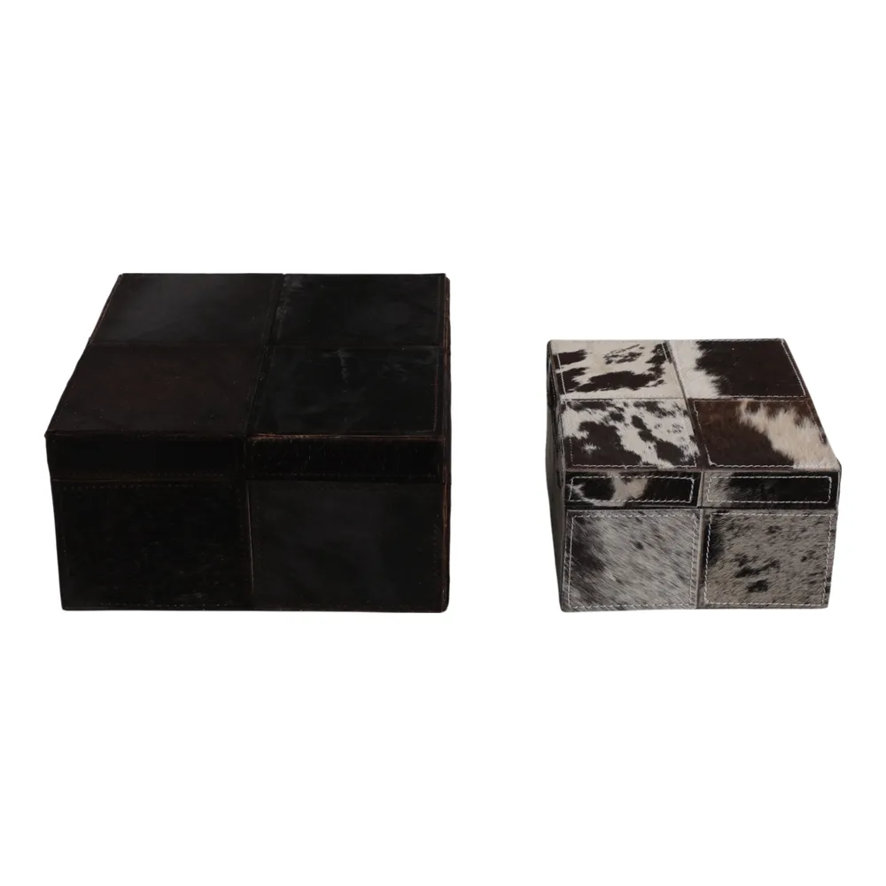 ESSEXLAND SET OF 2 IVORY BOXES 6 (IN)