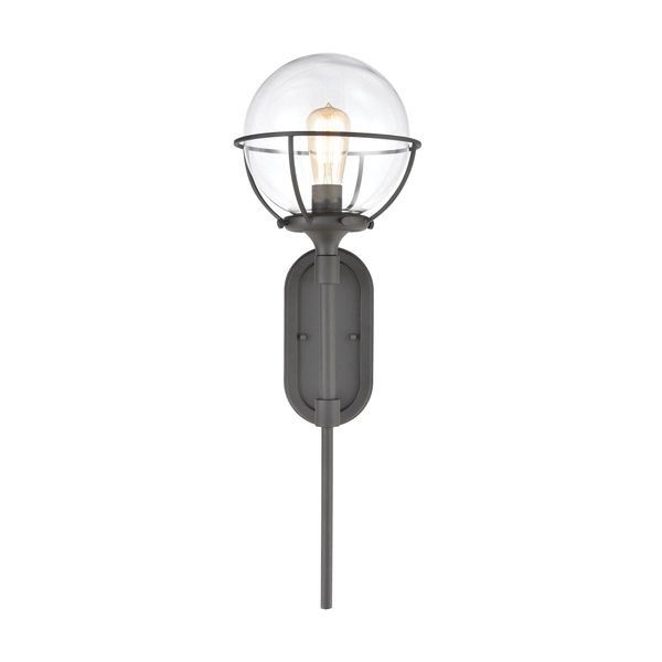 Girard 28'' High 1-Light Outdoor Sconce - Charcoal