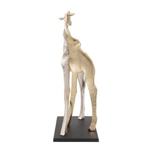 METAL, 26" GIRAFFE SISTERS, SILVER/GOLD 5