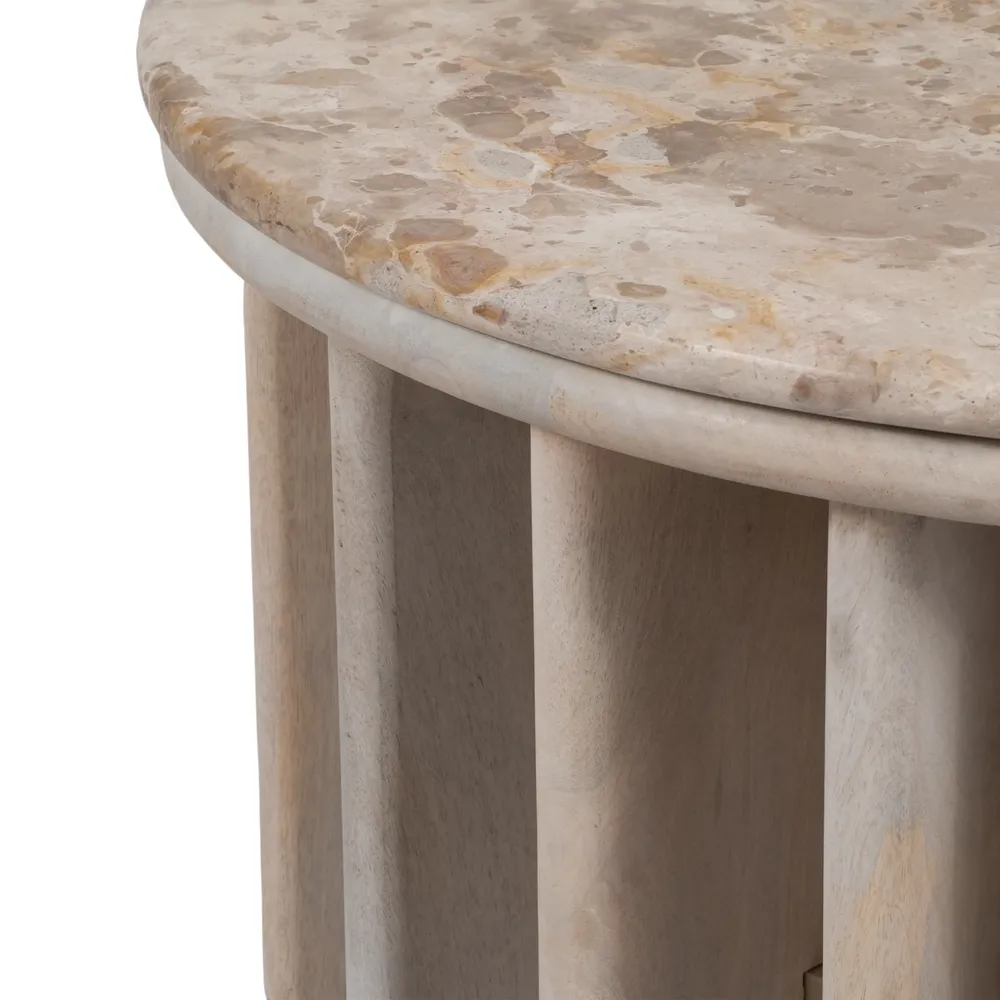 HILTONOAK WHITE COFFEE TABLE 16 (IN)