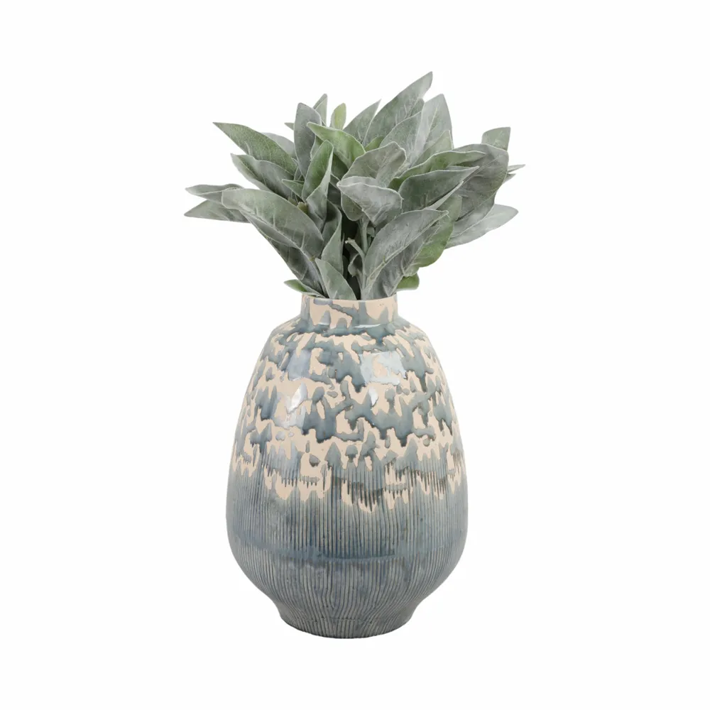 TROY GRAY VASE 14 (IN)