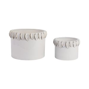 GARLANDWELL SET OF 2 WHITE PLANTER 9 (IN) 5
