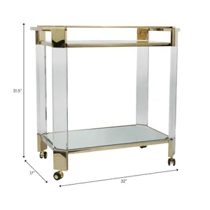 JUNEMORE CLEAR BAR CART 32 (IN) 10