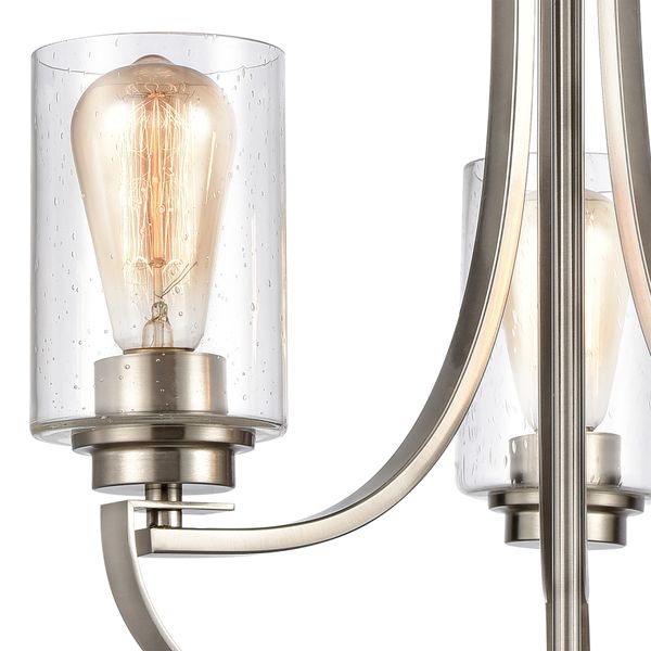 Market Square 19'' Wide 3-Light Chandelier - Brushed Nickel