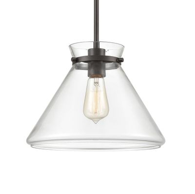 Mickley 12″ Wide 1-Light Mini Pendant - Oil Rubbed Bronze