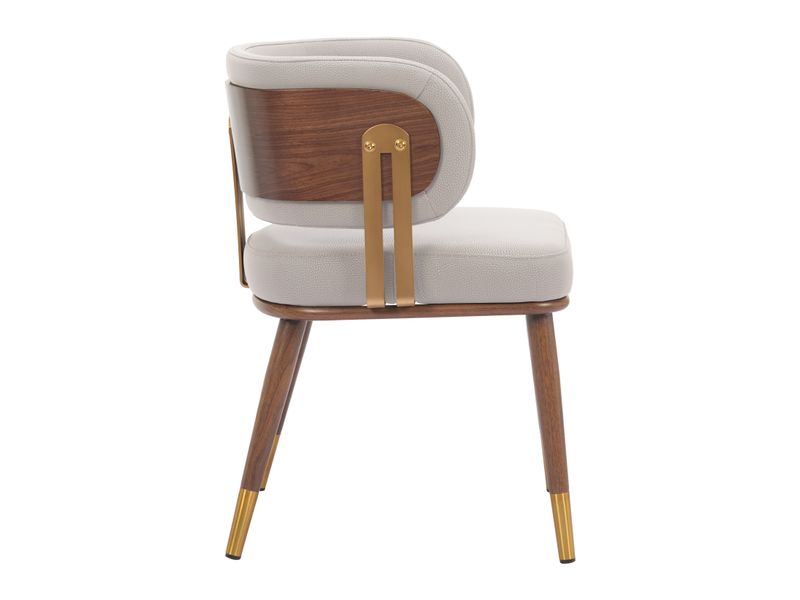 Brew Dining Chair Beige & Walnut 3