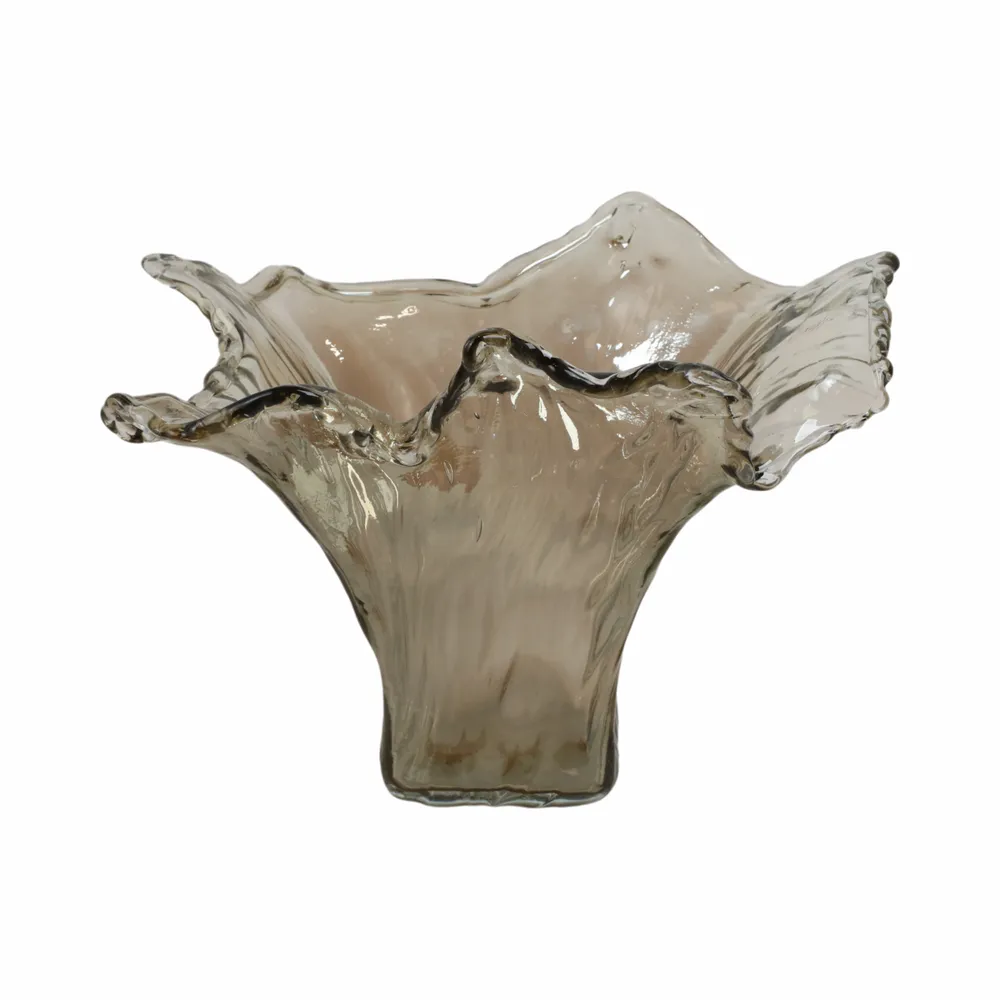 CLAYMORE GRAY GLASS VASE 12 (IN)