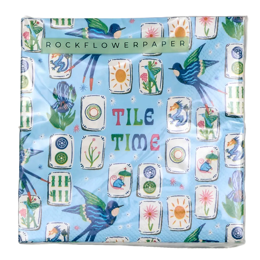 Tile Time Paper Cocktail Napkin (Pack of 25)
