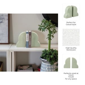 HAROLDPARK SET OF 2 GREEN BOOKENDS 10 (IN) 10
