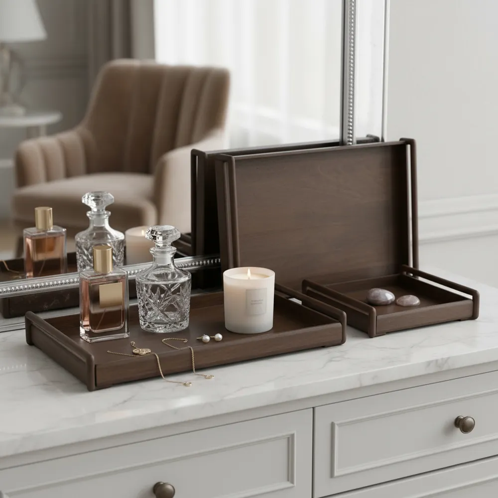 GIFFORDHOLM SET OF 3 BROWN TRAY 3 (IN)