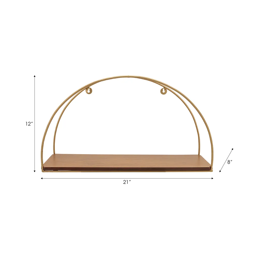 ENOCHBURN SET OF 3 BROWN WALL SHELF 12 (IN)