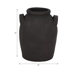 GLOVERMILL BLACK VASE 7 (IN) 9