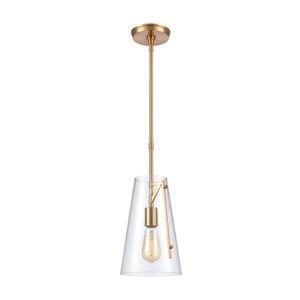 Trustle 7'' Wide 1-Light Mini Pendant - Satin Brass 1