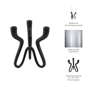 TODDBURN BLACK CANDLE HOLDER 10 (IN) 10