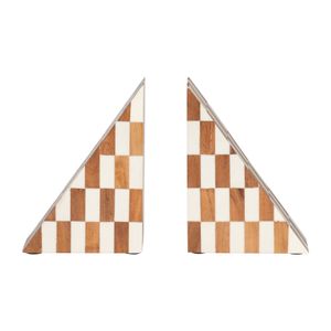ALECSHAW SET OF 2 IVORY BOOKENDS 7 (IN) 1