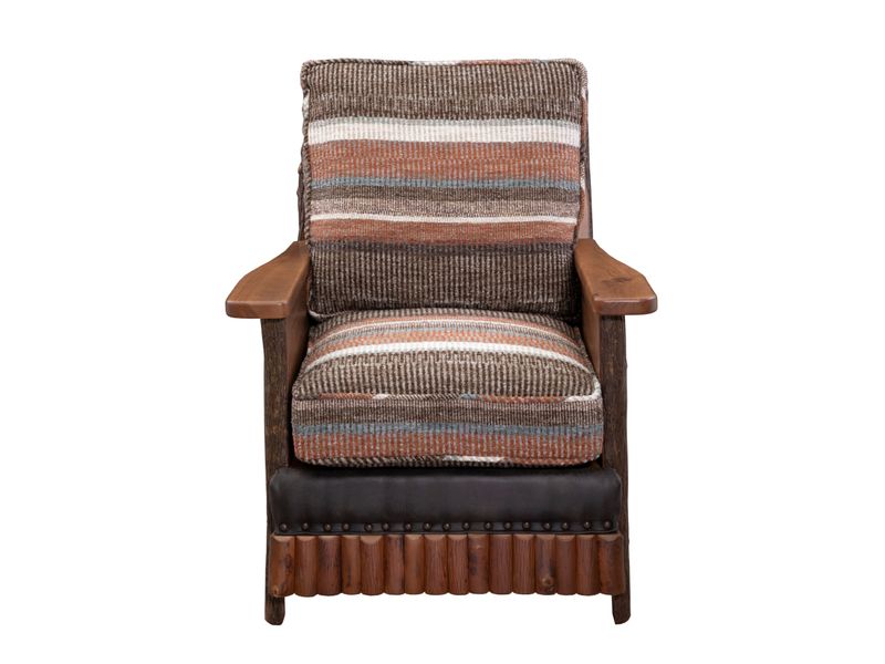 Hickory Log  Shenandoah Lounge Chair - Customer Fabric - Seat:  Fabric TBD;   Backrest:  Fabric TBD 4