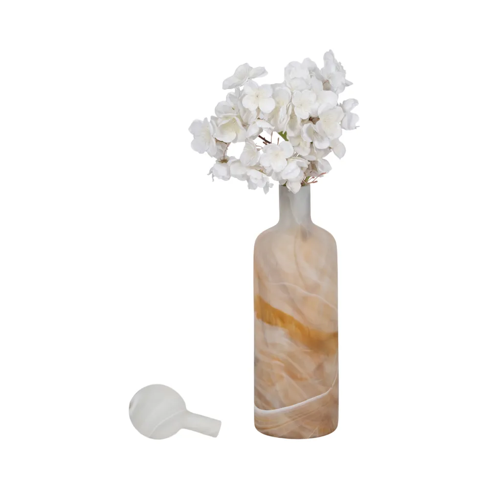 NEWTONGROVE GRAY GLASS VASE 16 (IN)