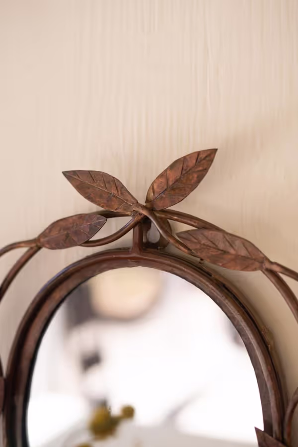 Forged-Iron Vine Framed Mirror