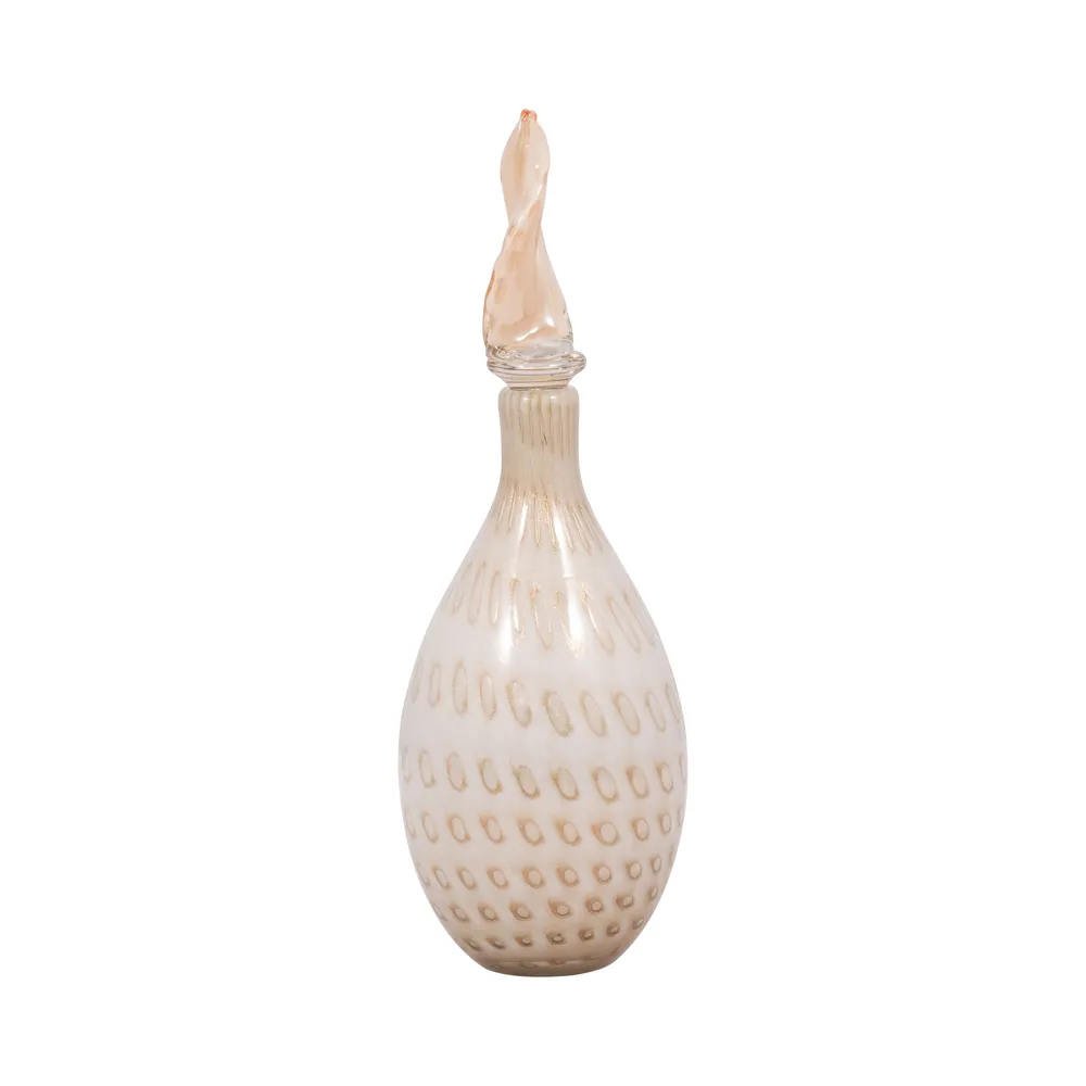 DENTONSHAW IVORY GLASS VASE 18 (IN)