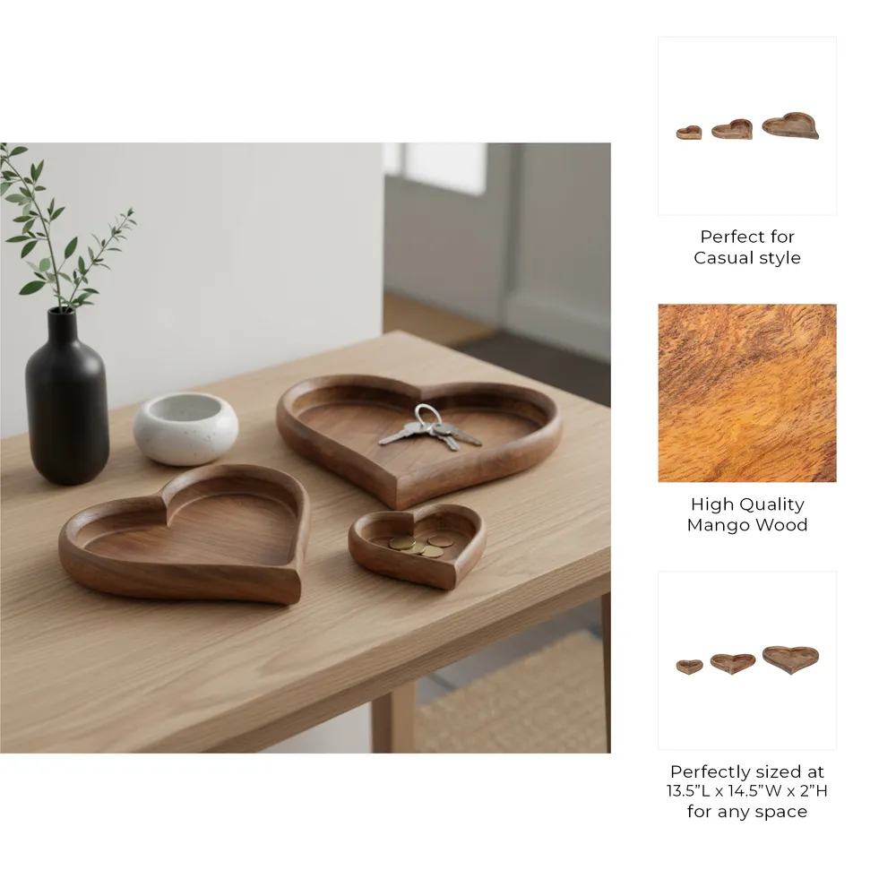 ISLESIDE SET OF 3 BROWN WOOD 2 (IN)