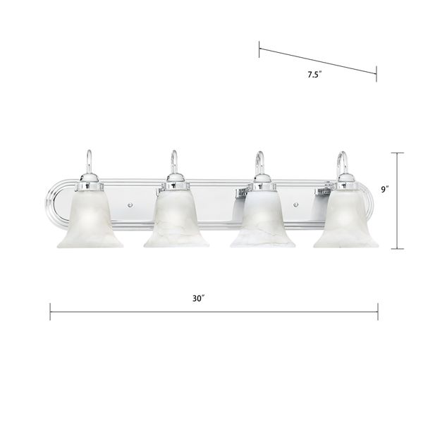 Homestead 30'' Wide 4-Light Vanity Light - Chrome