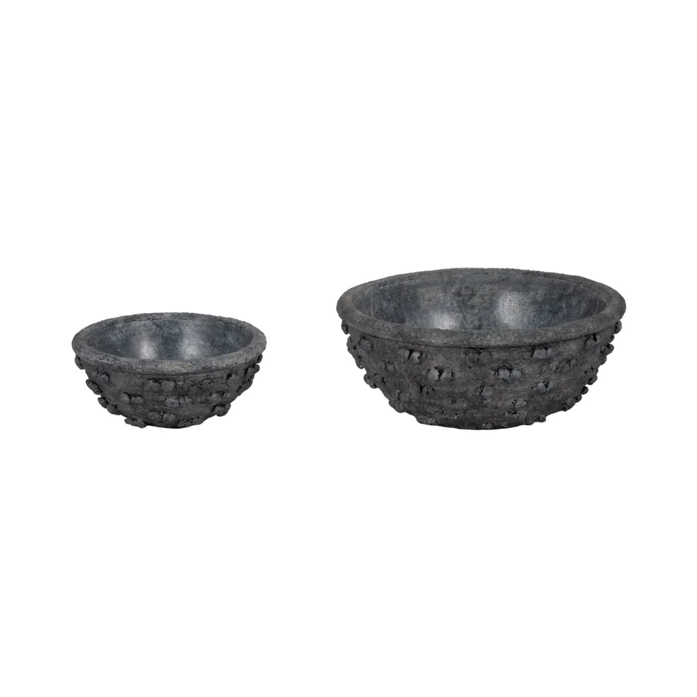 DAMIENPARK SET OF 2 BLACK BOWLS 5 (IN)
