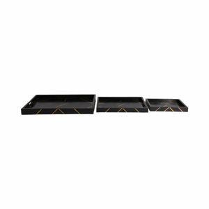 VINSONVIEW SET OF 3 BLACK TRAY 2 (IN) 6