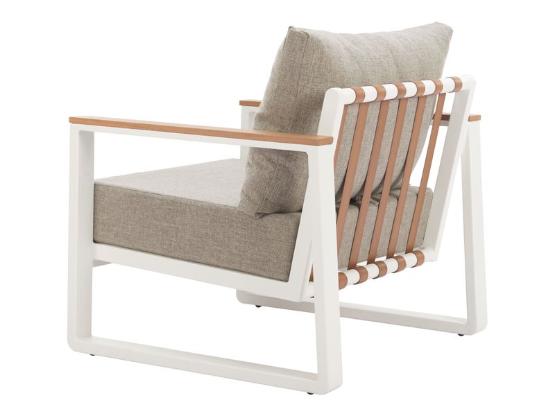 Welt Armchair Taupe & White 6