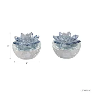 BAIRDCROSS SET OF 2 BLUE BOXES 4 (IN) 10