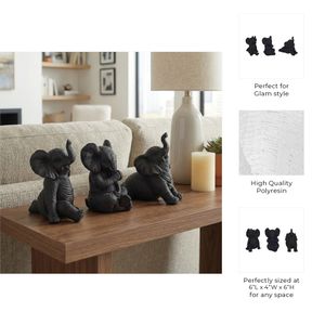 WALTONTON SET OF 3 BLACK DECOR 6 (IN) 10