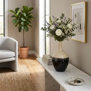CARSONHAVEN WHITE VASE 14 (IN) 2