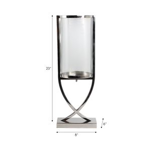 OLIVERHAVEN SILVER CANDLE HOLDER 23 (IN) 9