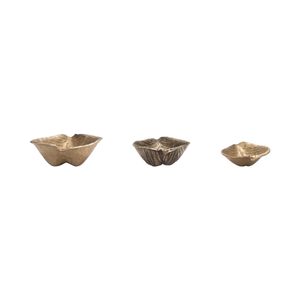 HEATHSHAW SET OF 3 GOLD BOWLS 5 (IN) 5