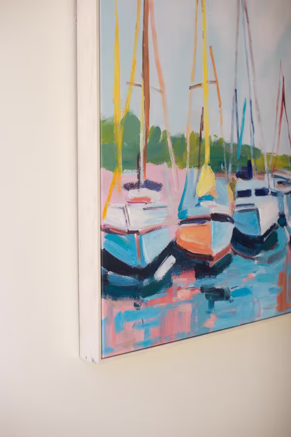 Framed Sailboat Painting