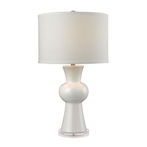White Ceramic 28'' High 1-Light Table Lamp - Gloss White 5