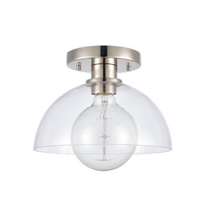 Julian 10'' Wide 1-Light Semi Flush Mount - Polished Nickel 2