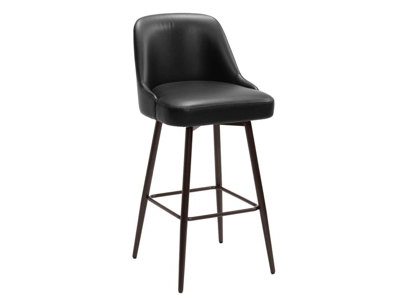 Keppel Swivel Barstool Black & Bronze 7