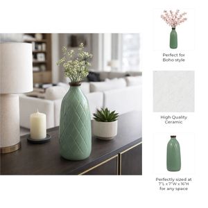 EMMONSFORD GREEN VASE 16 (IN) 10