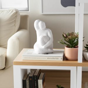 10" RAISED ARM POSING FIGURE, WHITE 12