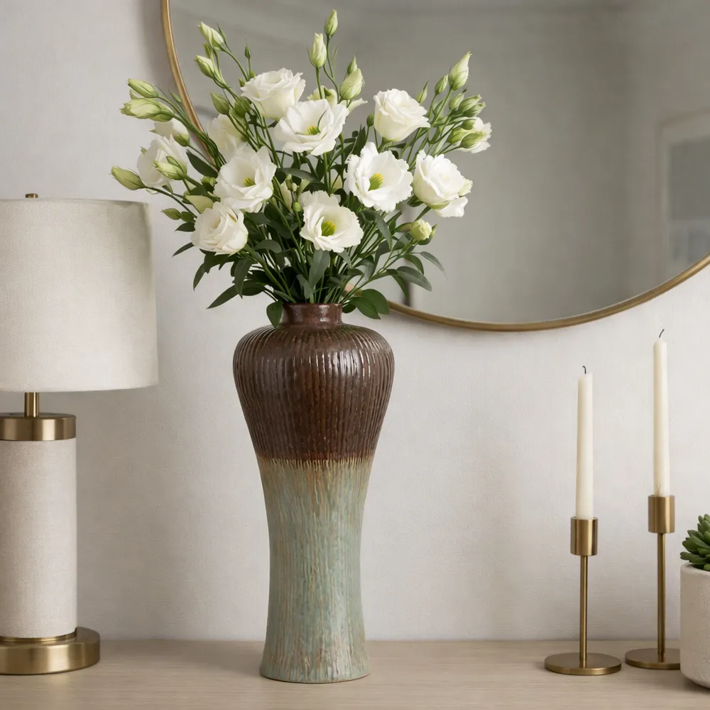 GAVINLAKE BROWN VASE 20 (IN)